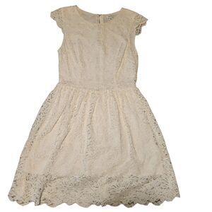 Talula girls lace zip up short sleeve dress, size 00